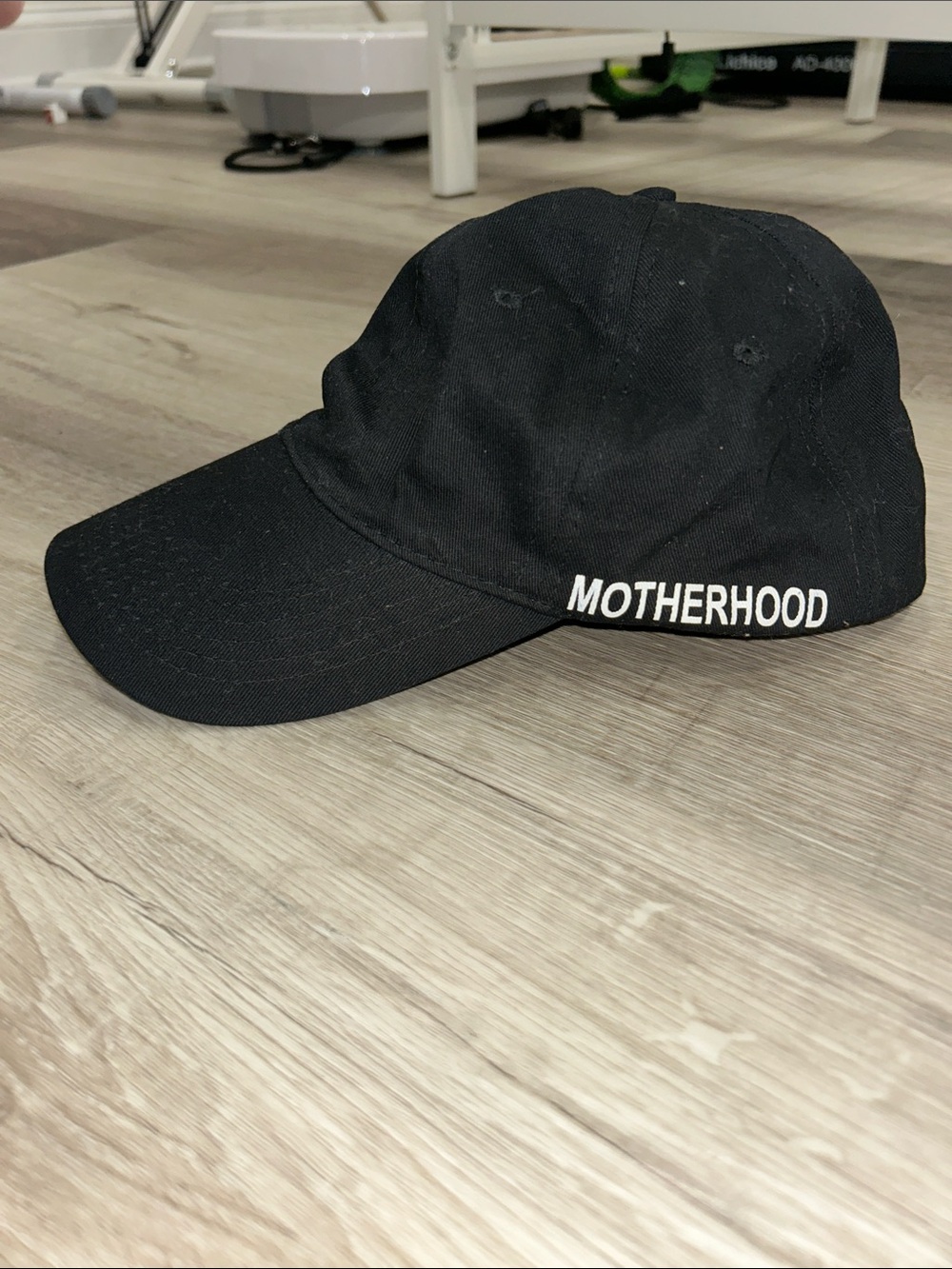 Black 'MOTHERHOOD' Embroidered Baseball Cap